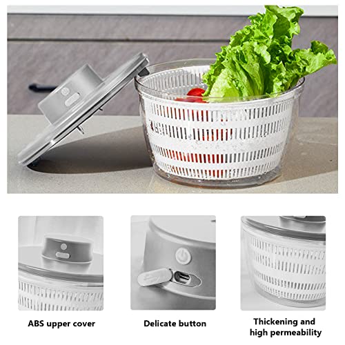White Electric Salad Spinner A443