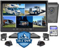 10.1 inch 1080P 4 Split Backup Camera Monitor with Built-in Recorder J630