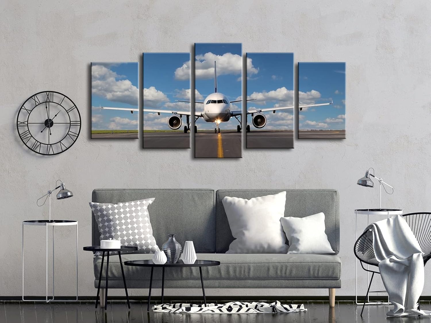5 Panel Stretched Canvas Wall Art I733