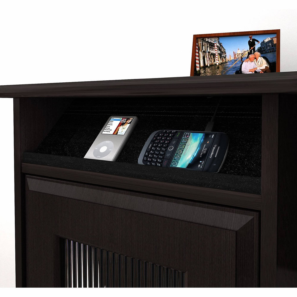 L Shaped Desk with Hutch and Low Storage Cabinet Y530095