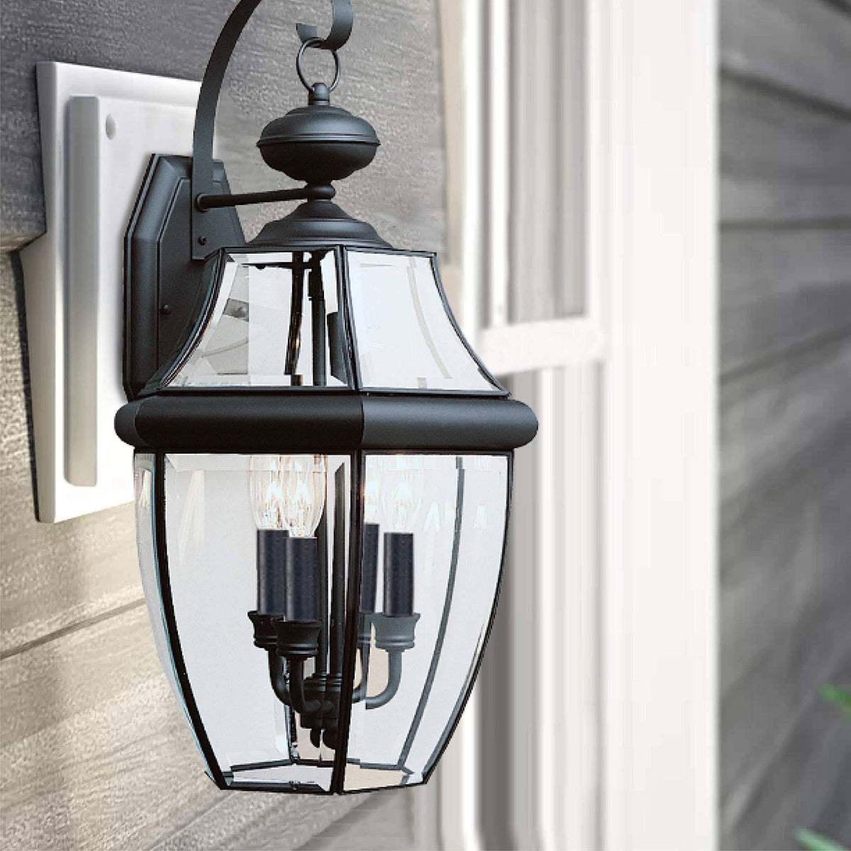 Black Outdoor Wall Lantern J8545