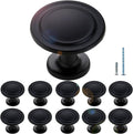 10 Pack Matte Black Cabinet Knobs 1-1/4 Inch W52381