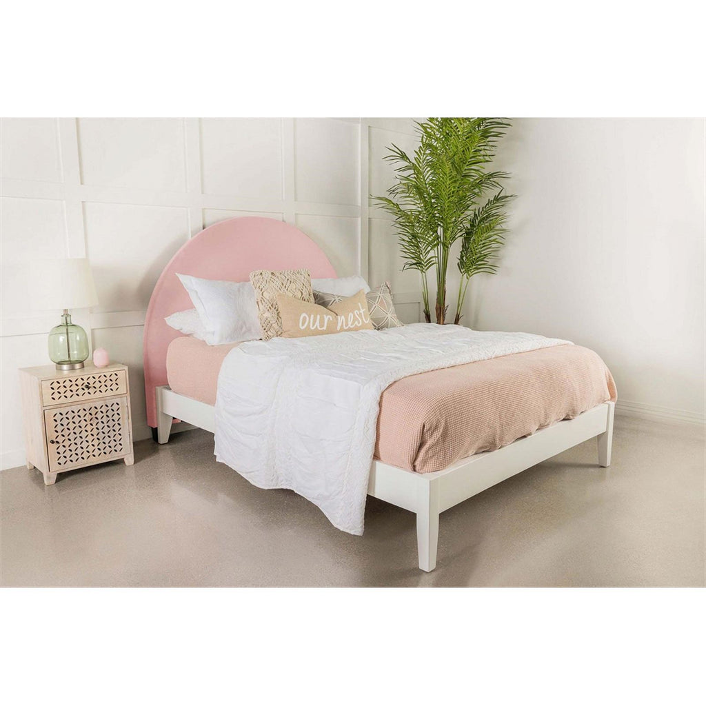 Blush Velvet Twin Headboard N12351
