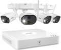 4CH NVR with 4pcs 1080p Rechargeable Wire-Free Outdoor Security Camera System W649