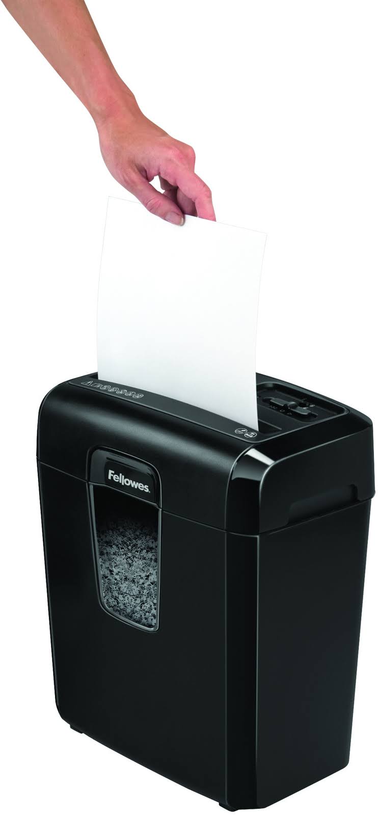 Black 8 Sheet Capacity MicroCut Shredder with Wastebasket P527