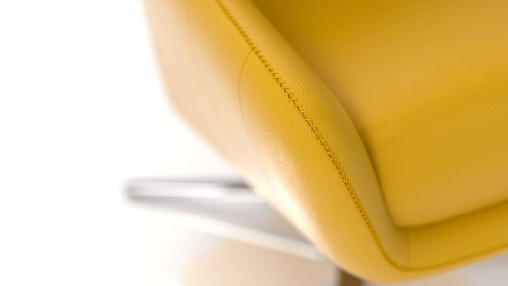 Accent Chair Light Gray Eco Leather Q7505