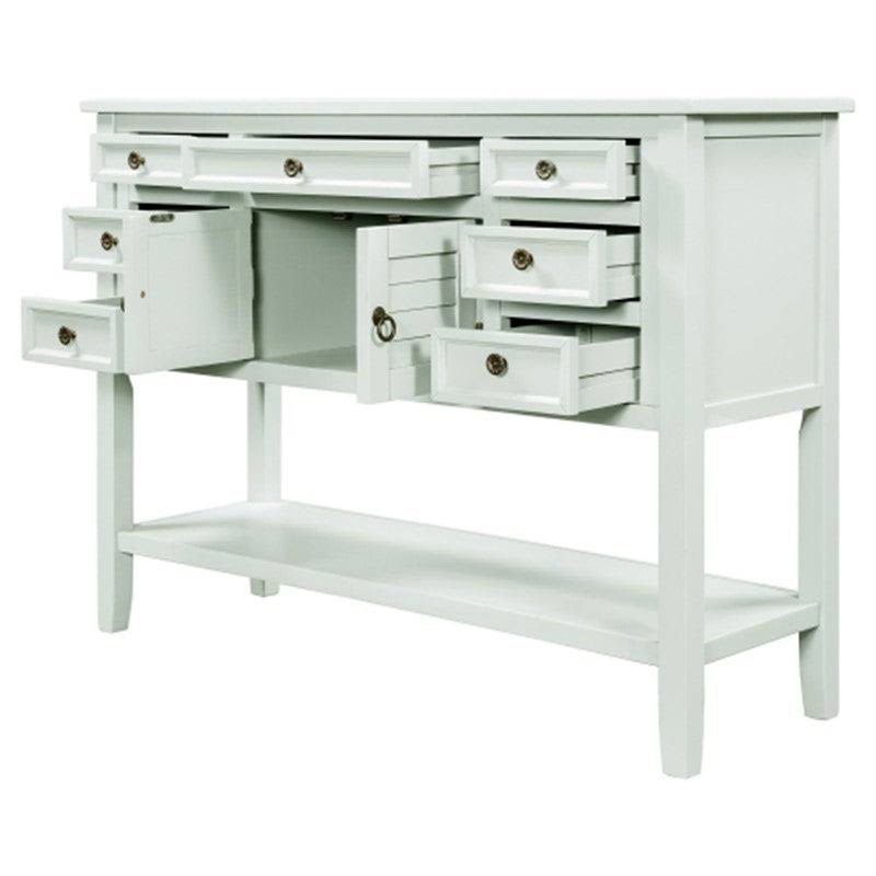 Modern Console Table with 7 Drawers and 1 Cabinet U8424