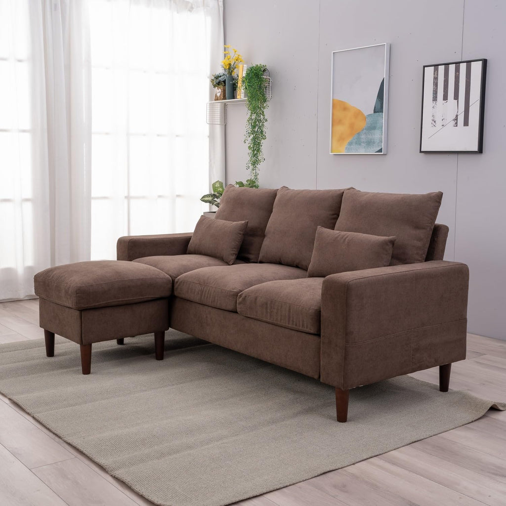 Convertible Sectional L-Shaped Fabric Sofa I437