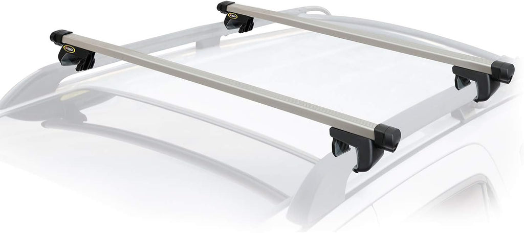 2-Piece 52 Aluminum Roof Top Cross Bar Set with Keyed Locking Mechanism E20059