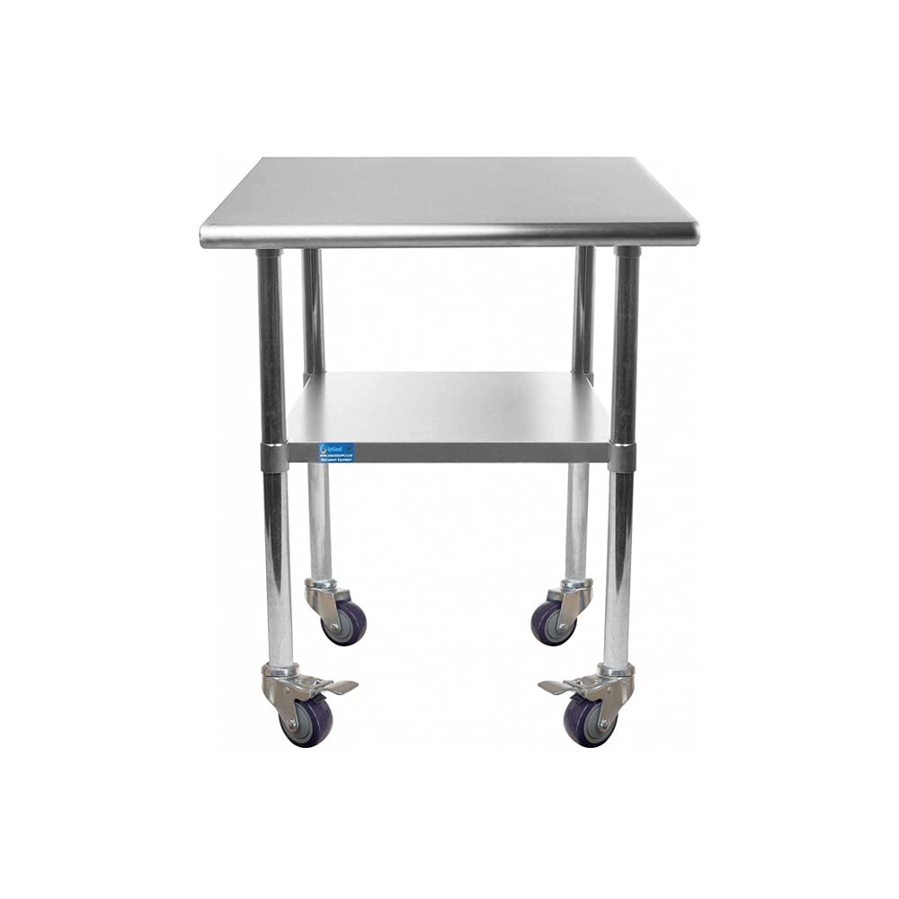 24 x 36 Stainless Steel Work Table with Casters D2625