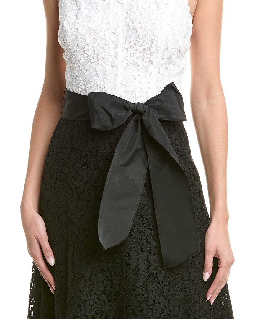 White Halter Lace Gown Q146949