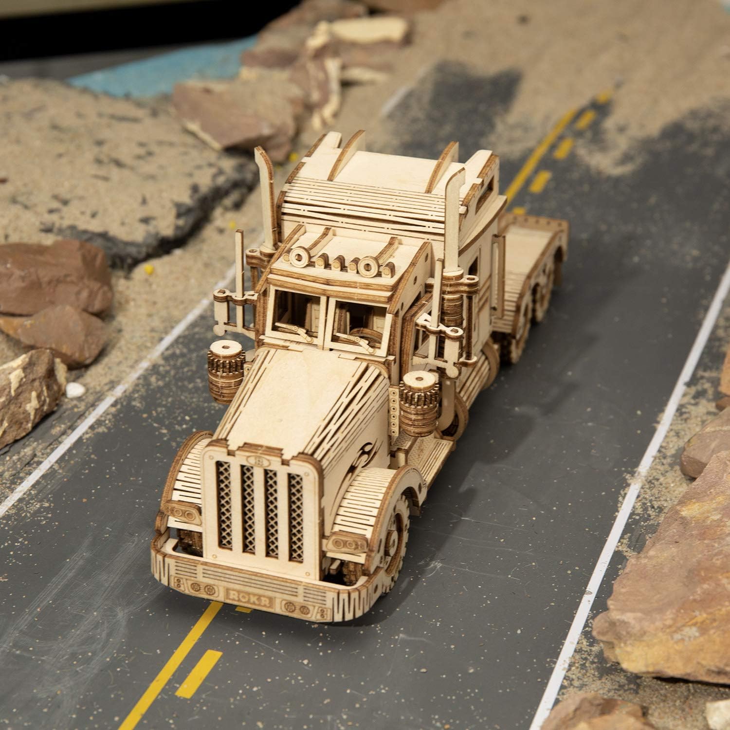3D Wooden Puzzles Mechanical Models Kits (Heavy Truck) Pack of 2 F553