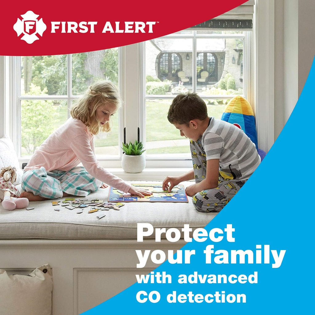 Carbon Monoxide Detector, Battery Operated, White, 3-Pack B43440