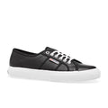 Black Leather Casual Trainers Z741518