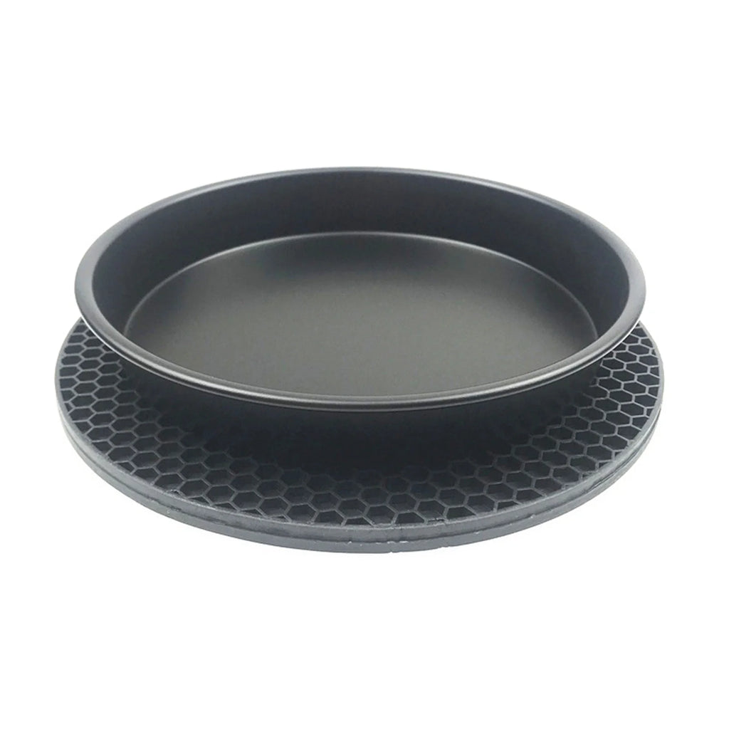 10Pcs Air Fryer Accessory Kit Frying Baking Pan Rack Pizza Tray Metal Holder Bread Bracket Cupcake Mould Set I32345