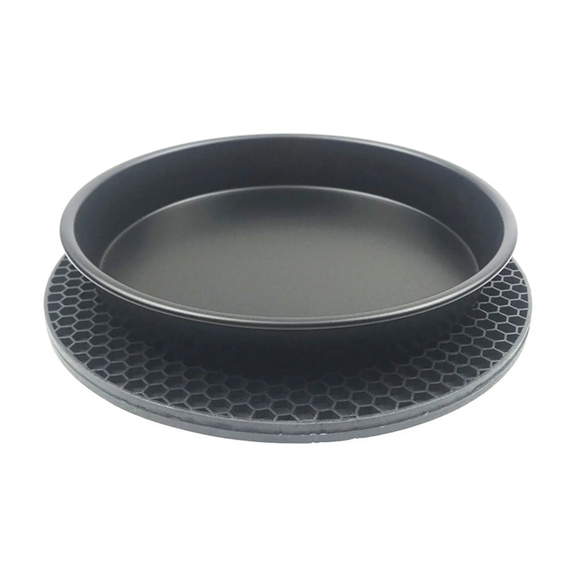 10Pcs Air Fryer Accessory Kit Frying Baking Pan Rack Pizza Tray Metal Holder Bread Bracket Cupcake Mould Set I32345