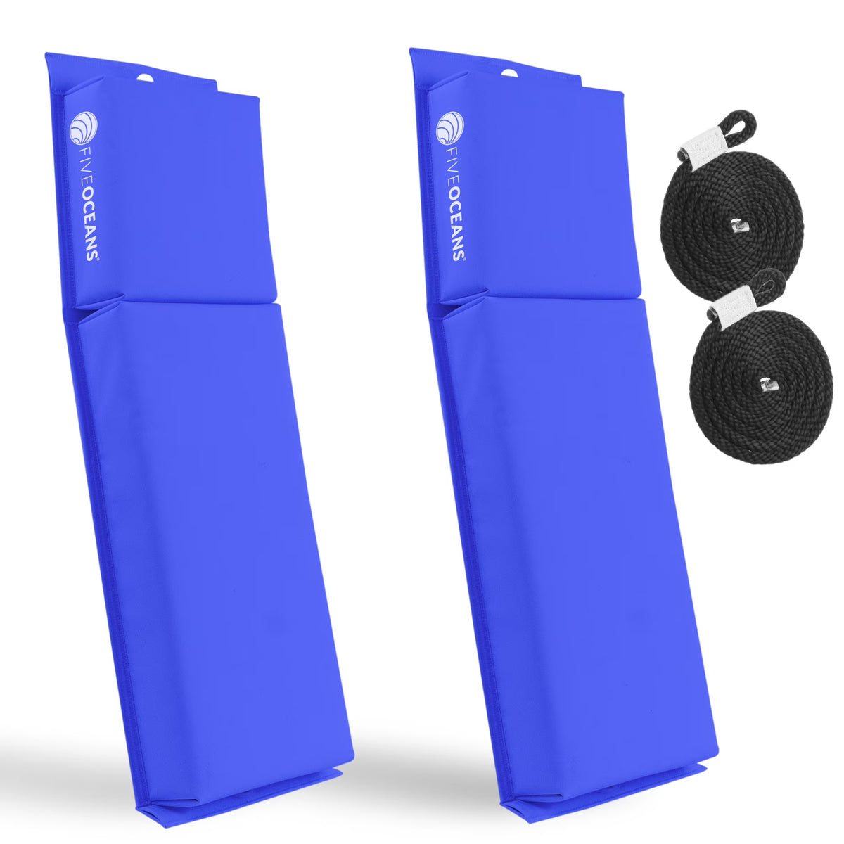 Blue 2-Pack 24-Inch Waterproof PVC Boat Fender with Storage Bag Y87248