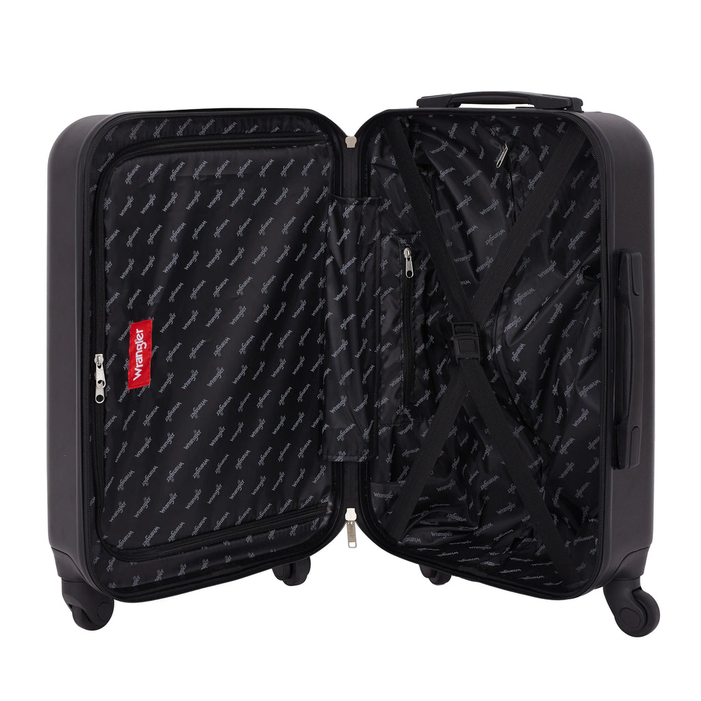 Black 20" Hard-Side Rolling Carry-on Luggage M289