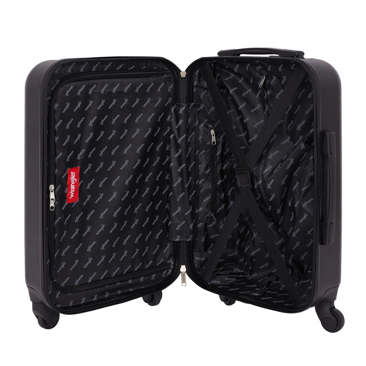Black 20" Hard-Side Rolling Carry-on Luggage M289