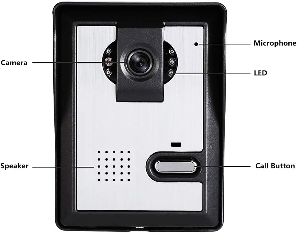 4.3 Inches Wired Video Door Phone System with LCD Monitor, IR Night Vision, Pack of 2 P109