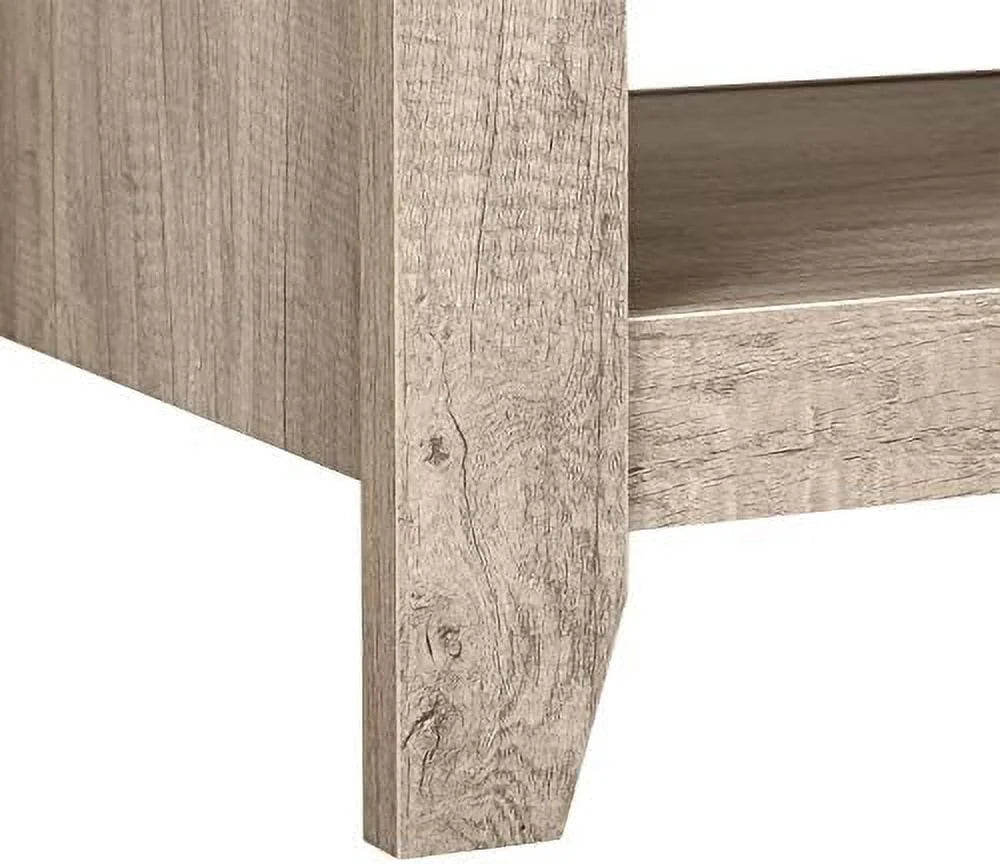Lift Top Coffee Table with 2 Open Shelves Espresso L383556