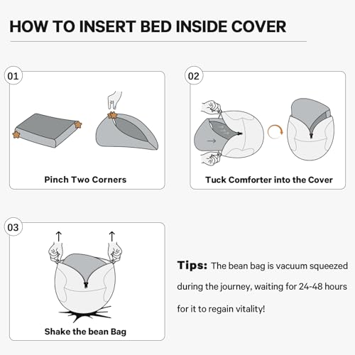 Charcoal Bean Bag Chair with Micro Fiber Cover T504