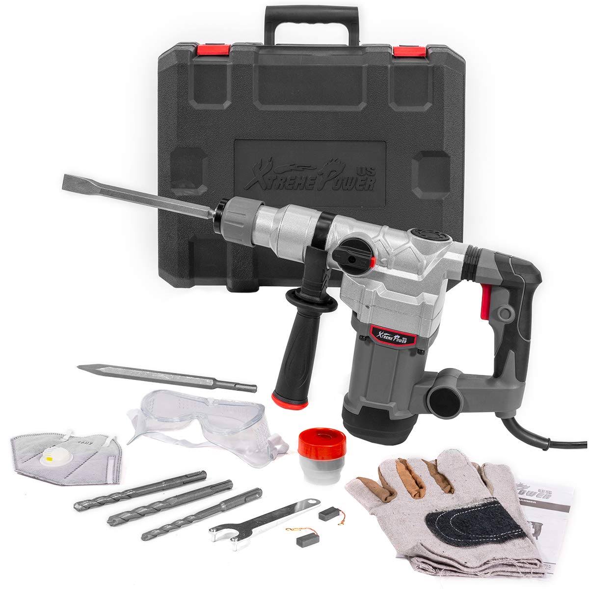 1200W Electric Rotary Hammer SDS Plus Drill with Carrying Case Y759634