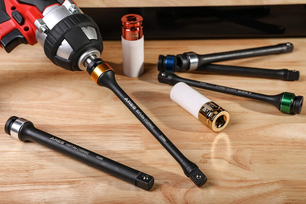 Chrome Moly 1/2-Inch Drive 8-Inch Long Impact Grade Extension Bar Set M5722