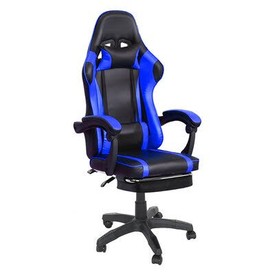 Red Faux Leather Swiveling Gaming Chair with Footrest X72329