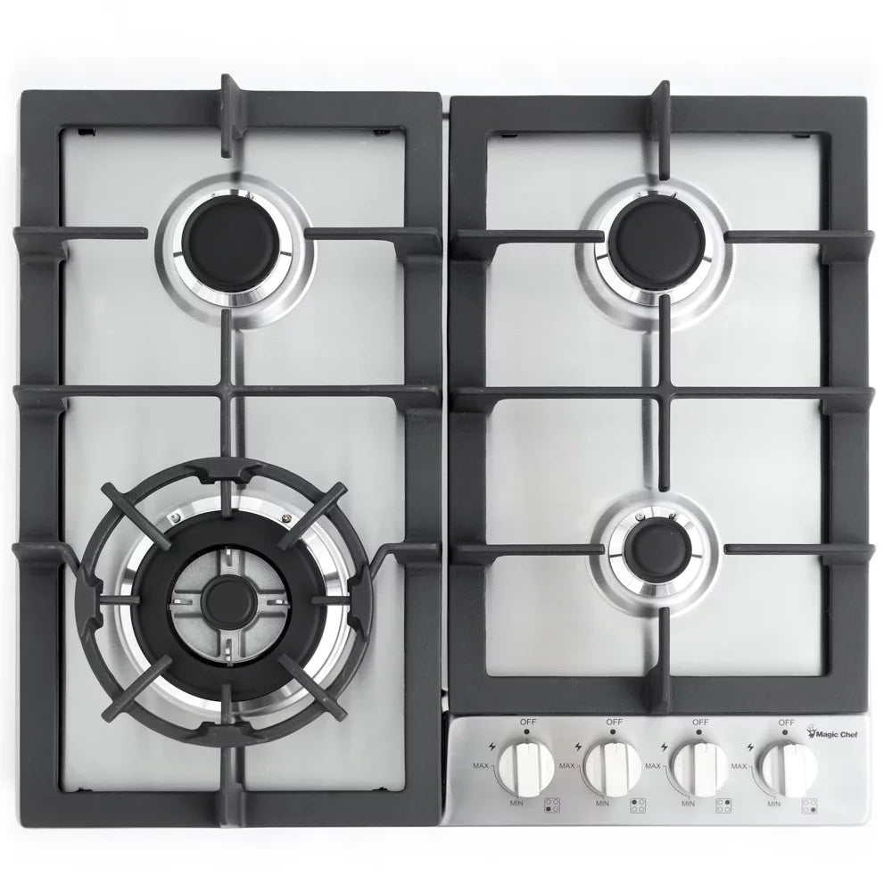 24 Inch Gas Cooktop with 4 Burners, Stainless Steel I735