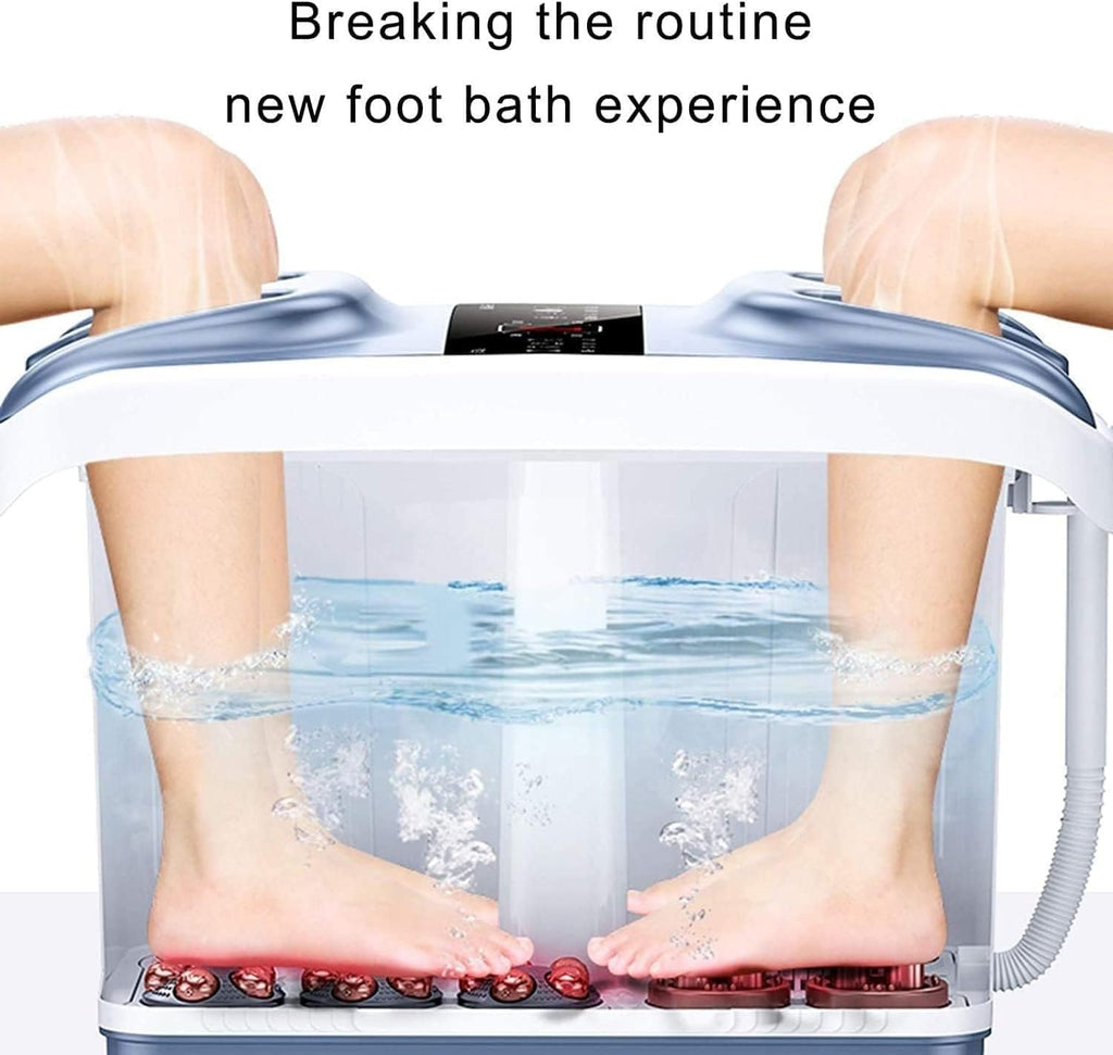 Foot Spa Bath Massager with Heat, Bubble Jets and 6 Electric Long Massage Rollers R998