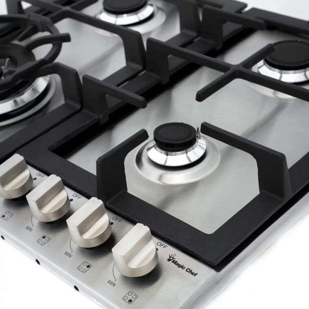 24 Inch Gas Cooktop with 4 Burners, Stainless Steel I735