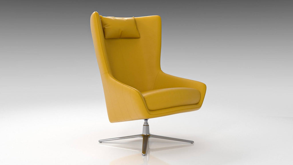 Accent Chair Light Gray Eco Leather Q7505