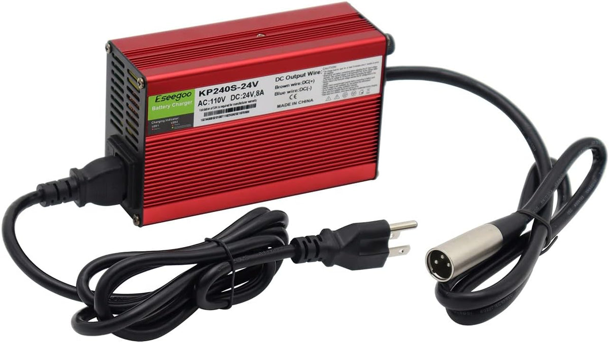 24V 8A Battery Charger with 3-Pin XLR Connector W3939