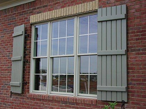 White Composite Board-n-Batten Shutters, Per Pair K477651