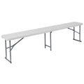 10.25 x 71 Inch Granite White Plastic Bench with Carrying Handle Q39863