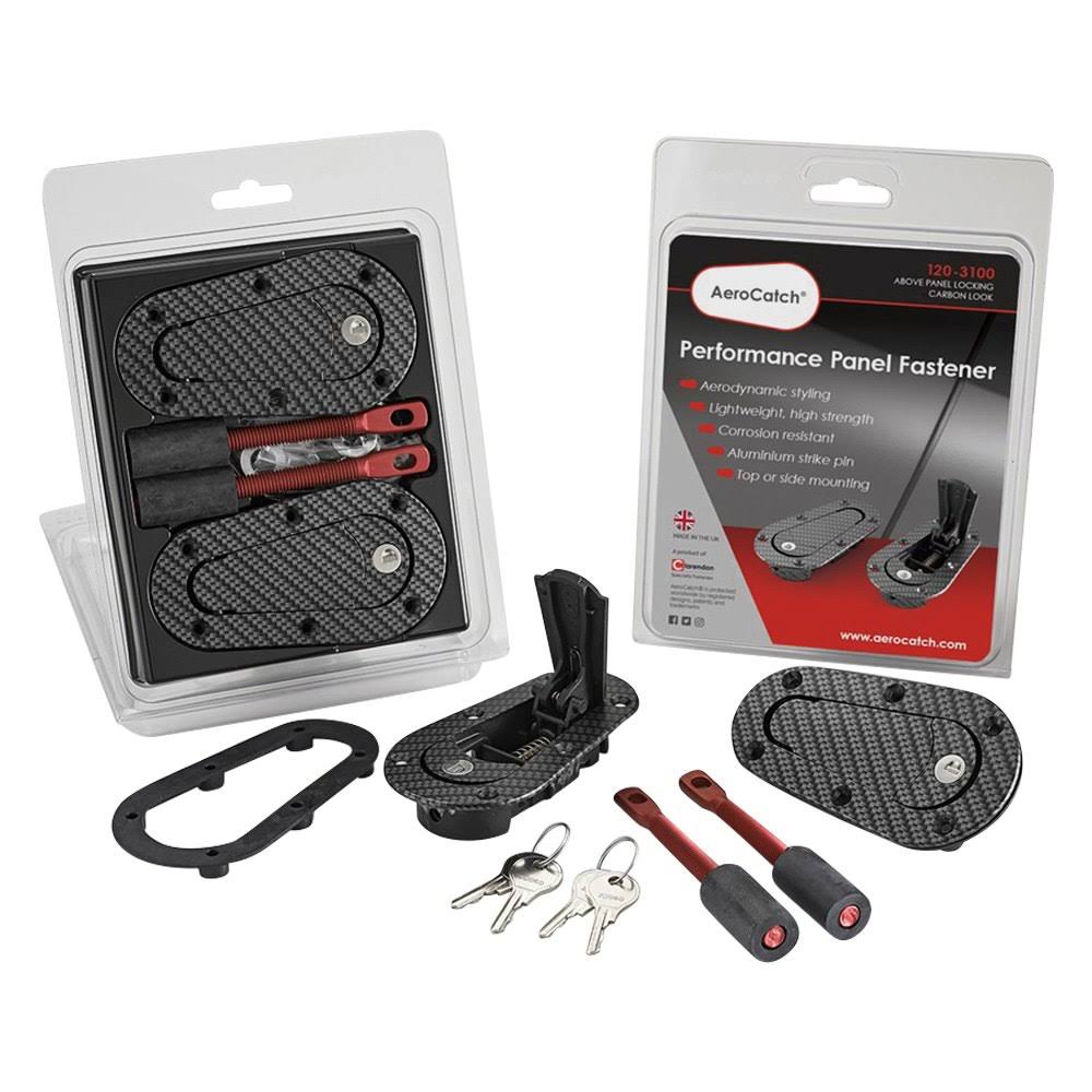 Hood Pins Locking Carbon Look O335106