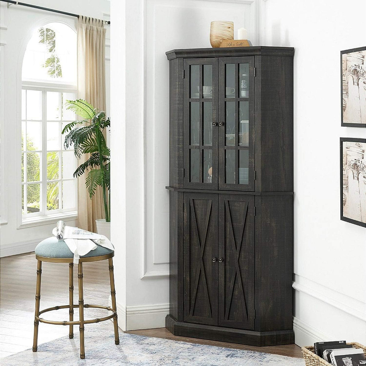 Charcoal Corner Cabinet G686