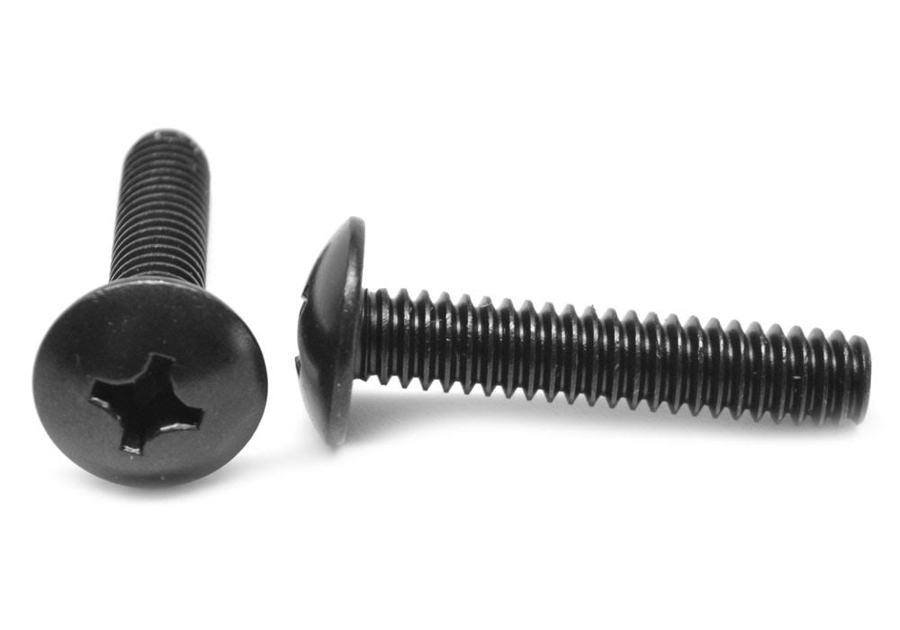 Black Zinc Plated #6-32 x 3/4 Coarse Thread Machine Screw X20666