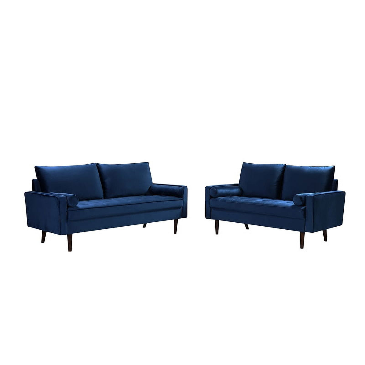 Blue Velvet 2 Piece Loveseat Set Q1398