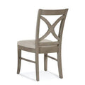 Light Blue Performance Fabric Cross Back Side Chair E12975