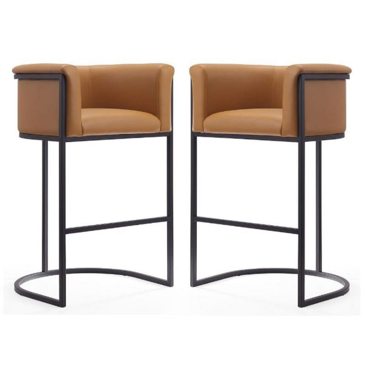 Faux Leather Barstool Set of 2 V451