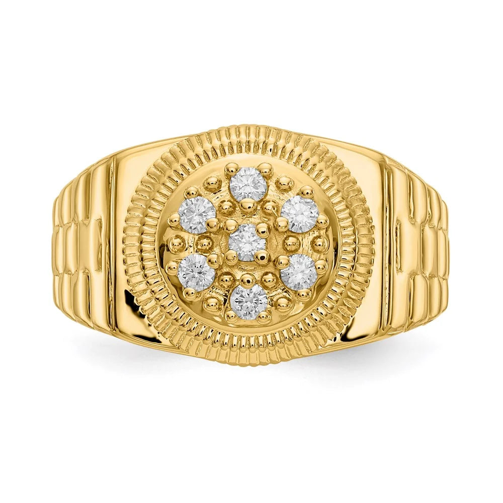 14kt Yellow Gold Diamond Ring Mounting Size 11 V56619