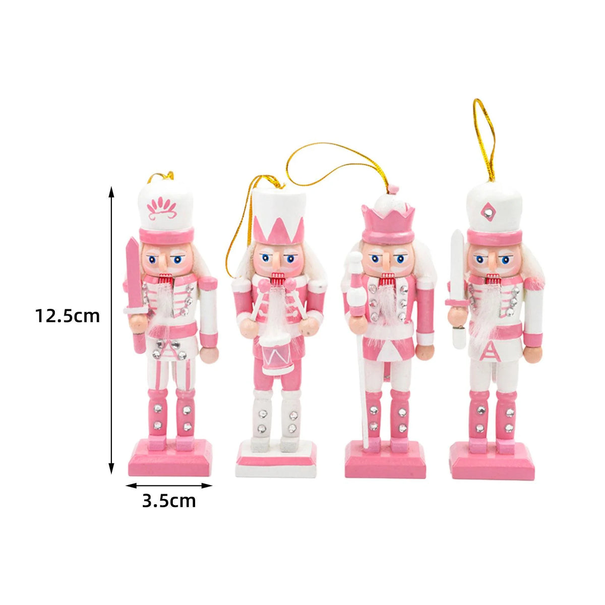 Pink Nutcracker Soldier Figurine Doll Ornament P836809