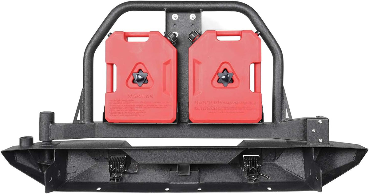 Steel Rear Bumper with Spare Tire Carrier & Hitch Receiver D612