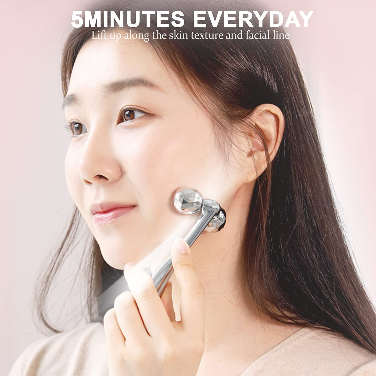 Face Roller, Facial Massager for Neck & Eye, Pack of 2 E187873