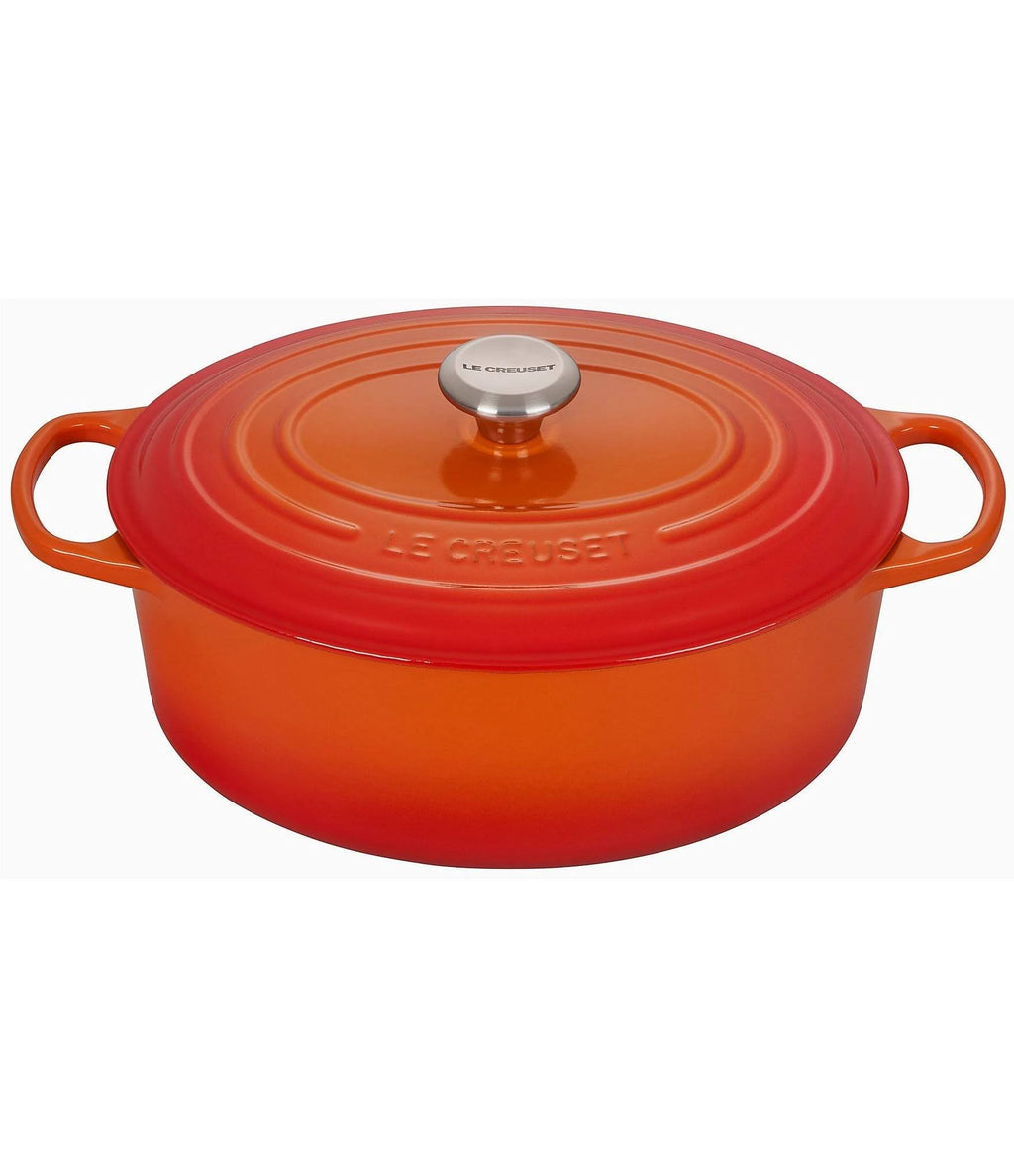 6.75-Quart Cast Iron Oval Dutch Oven Y238