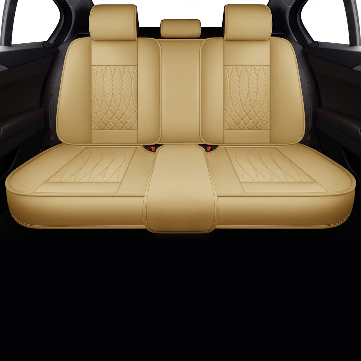 Black Leatherette Universal Full Set Seat Covers C123630