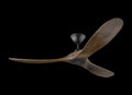 60 inch Matte Black Ceiling Fan with 3 Dark Walnut Wood Blades L41487