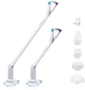 Electric Spin Scrubber with 4 Replaceable Rotating Brush Heads, 26/43 Inch Adjustable Extension Handle, Pack of 2 B46571